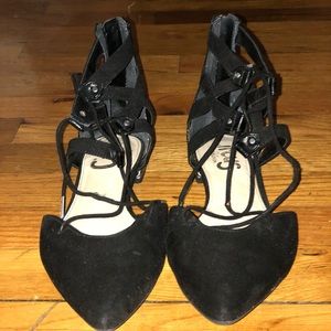 Sam Edelman Circus Faux Suede Snakeskin Lace-up